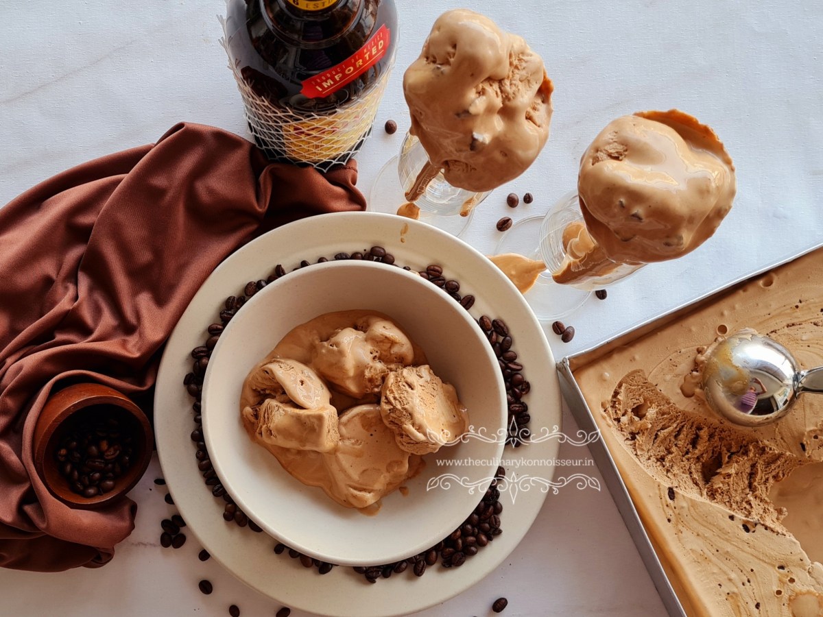 Eggless No-Churn Mocha&nbsp;Ice-cream