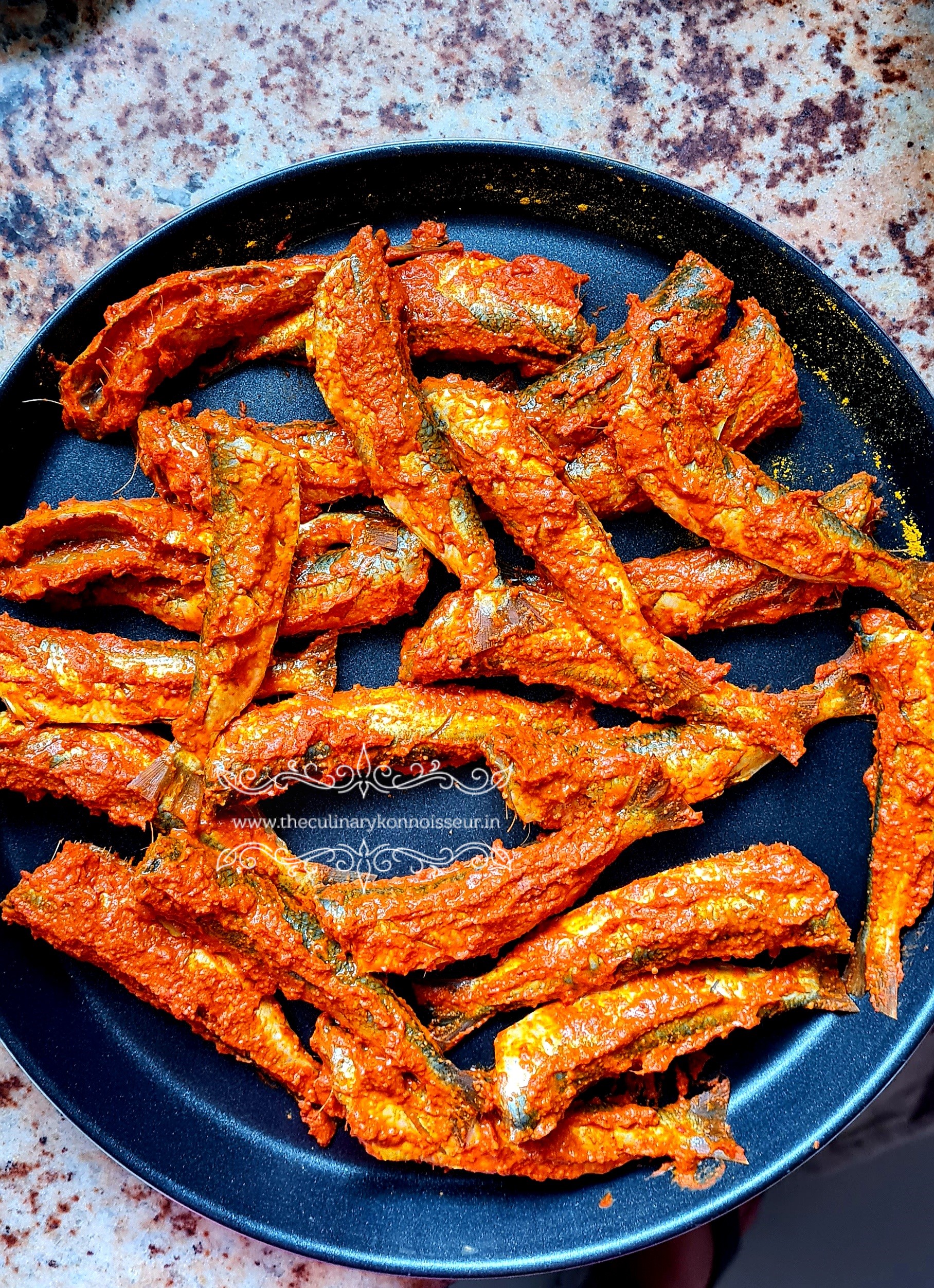 Fiery Red Fried Sardines- Masala Fried Fish – The Culinary Konnoisseur
